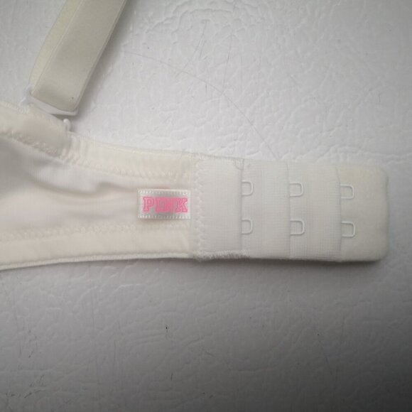Pink Victoria's Secret White Size 32DD Underwire Lightly Lined T-shirt Bra - Picture 3 of 7